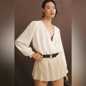 NWT Anthropologie Long Sleeve Wrap Blouse